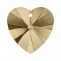 Swarovski 6228 Heart 10.3x10mm Crystal Golden Shadow 6ks