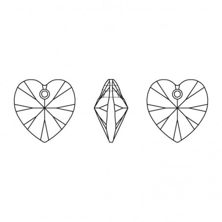 Swarovski 6228 Heart 10.3x10mm Crystal Lumonous Green 6ks
