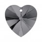 Swarovski 6228 Heart 10.3x10mm Crystal Silver Night 6ks