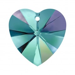 Swarovski 6228 Heart 10.3x10mm  Blue Zircon AB 6ks
