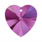 Swarovski 6228 Heart 10.3x10mm Fuchsia AB 6ks