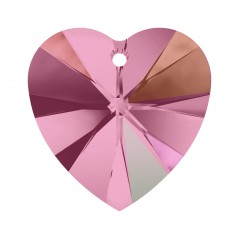 Swarovski 6228 Heart 10.3x10mm Light Rose AB 6ks