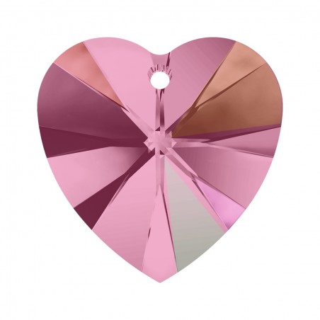 Swarovski 6228 Heart 10.3x10mm Light Rose AB 6ks