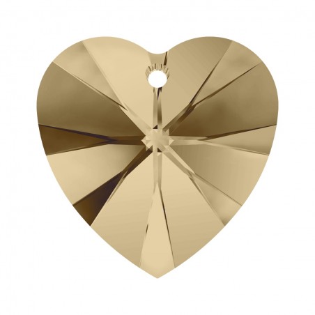 Swarovski 6228 Heart 14.4x14mm Crystal Golden Shadow