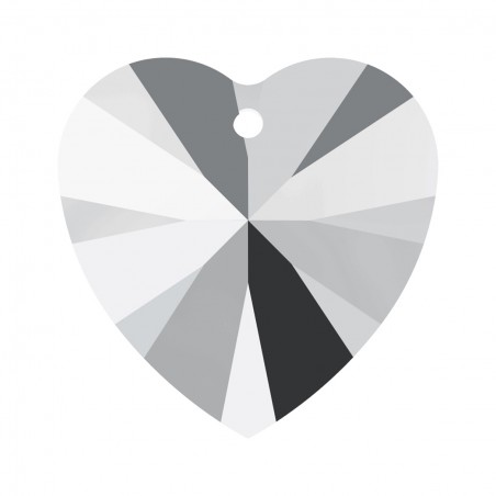 Swarovski 6228 Heart 14.4x14mm Crystal Light Chrome