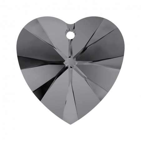 Swarovski 6228 Heart 14.4x14mm Crystal Silver Night
