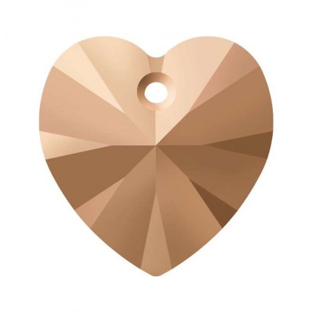 Swarovski 6228 Heart 14.4x14mm Crystal Rose Gold 2x