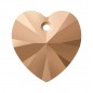 Swarovski 6228 Heart 14.4x14mm Crystal Rose Gold 2x