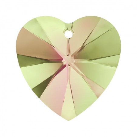 Swarovski 6228 Heart 18x17.5mm Crystal Luminous Green
