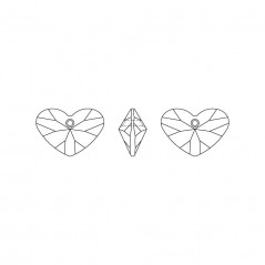 Swarovski 6260 Crazy 4 U Heart 17mm Crystal Satin