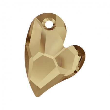 Swarovski 6261 Devoted 2 U Heart 17mm Crystal Golden Shadow