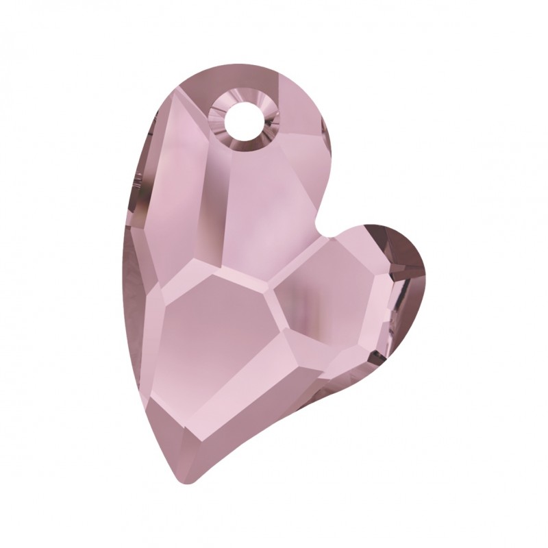 Swarovski 6261 Devoted 2 U Heart 36mm Crystal Antique Pink