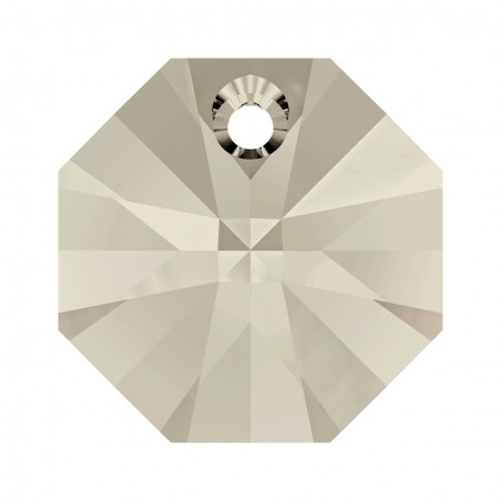 Swarovski 6401 Octagon 8mm Crystal Silver Shade