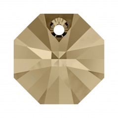 Swarovski 6401 Octagon 14mm Crystal Golden Shadow