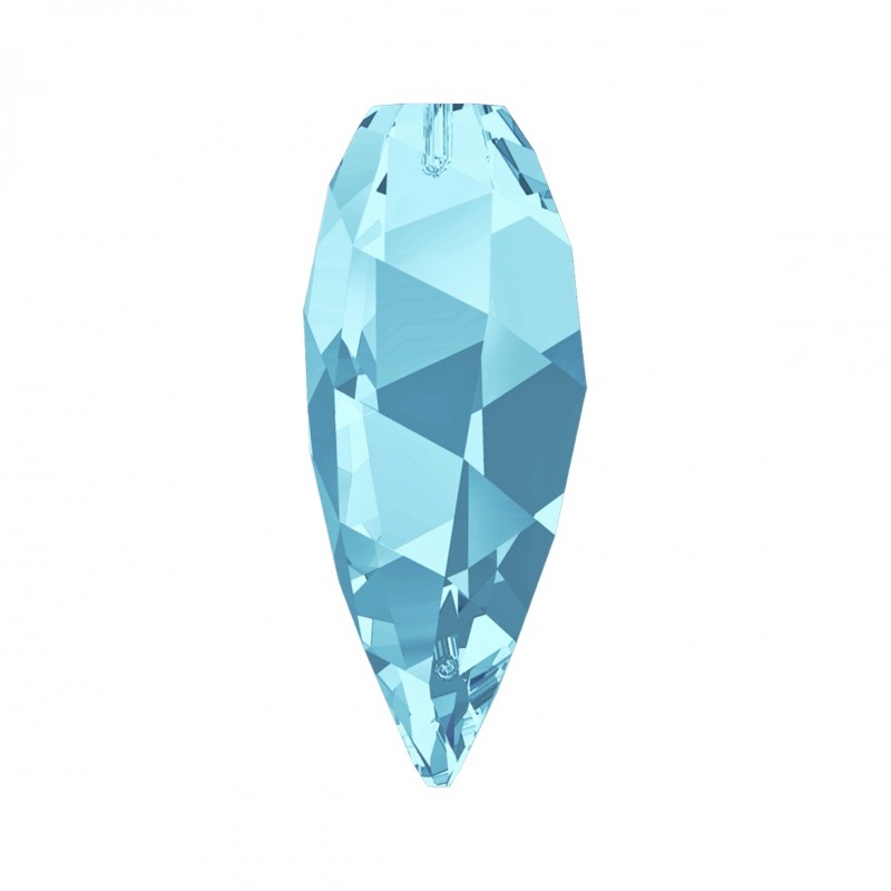 Swarovski 65430 Twisted Drop Pendant 20mm Aquamarine