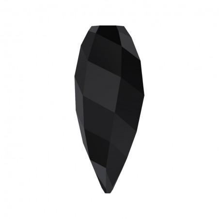 Swarovski 65430 Twisted Drop Pendant 20mm Jet