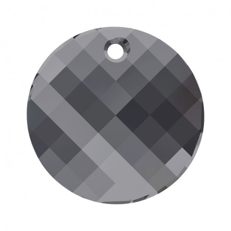 Swarovski 6621 Twist Pendant 28mm Crystal Silver Night