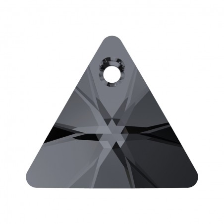Swarovski 6628 Xilion Triangle Pendant 8mm Crystal Silver Night