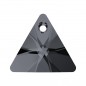 Swarovski 6628 Xilion Triangle Pendant 8mm Crystal Silver Night