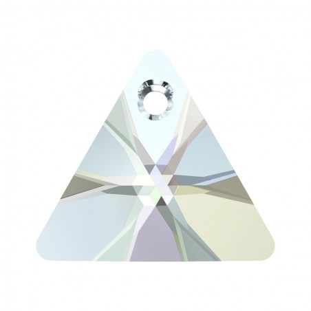 Swarovski 6628 Xilion Triangle Pendant 8mm Crystal AB