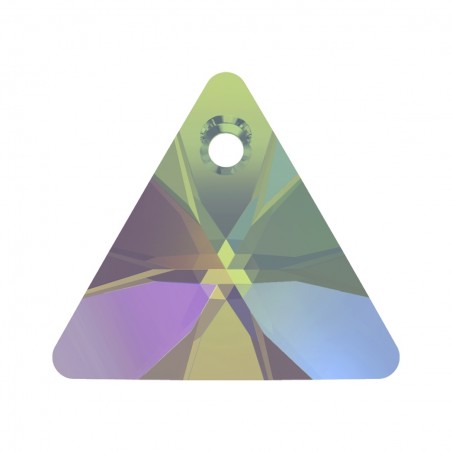 Swarovski 6628 Xilion Triangle Pendant 8mm Crystal Paradise Shine