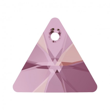 Swarovski 6628 Xilion Triangle Pendant 8mm Crystal Lilac Shadow