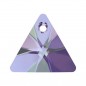 Swarovski 6628 Xilion Triangle Pendant 8mm Crystal Vitrail Light