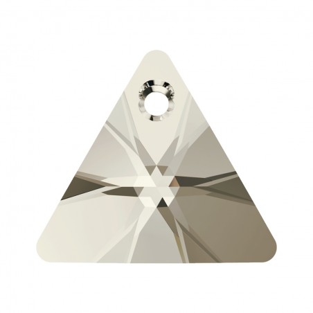 Swarovski 6628 Xilion Triangle Pendant 12mm Crystal Silver Shade