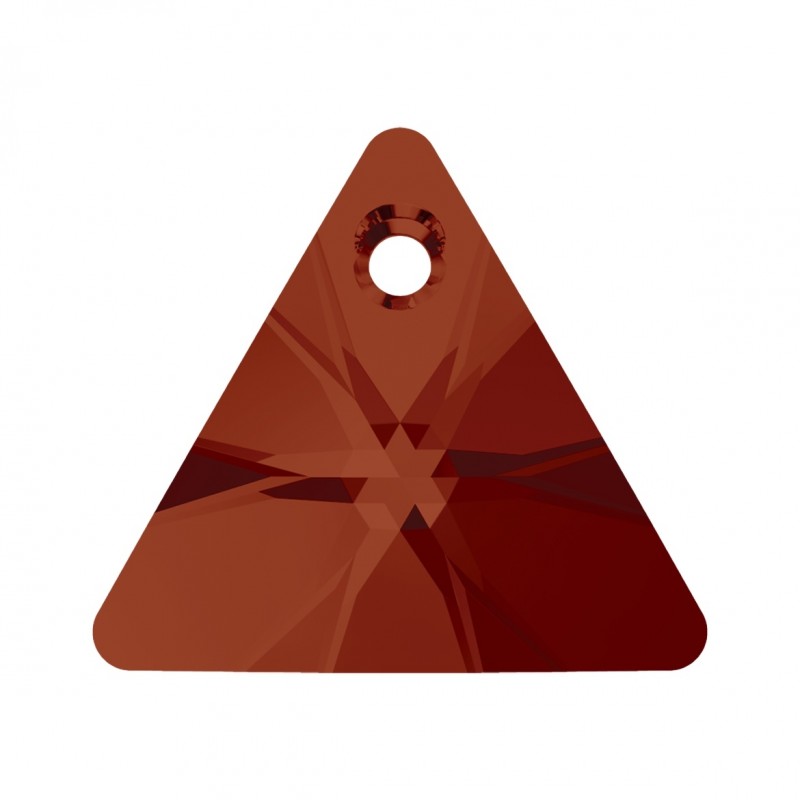 Swarovski 6628 Xilion Triangle Pendant 12mm Crystal Red Magma