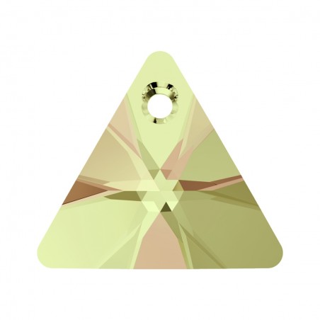 Swarovski 6628 Xilion Triangle Pendant 12mm Crystal Luminous Green