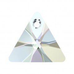 Swarovski 6628 Xilion Triangle Pendant 12mm Crystal AB
