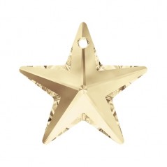 Swarovski 6714 Star Pendant 20mm Crystal Golden Shadow