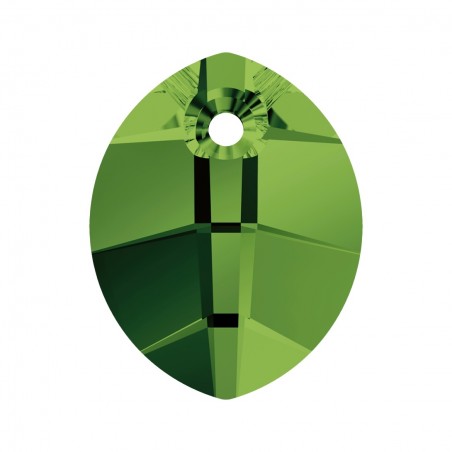 Swarovski 6734 Pure Leaf Pendant 14mm Dark Moss Green
