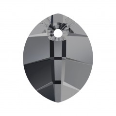 Swarovski 6734 Pure Leaf Pendant 14mm Crystal Silver Night