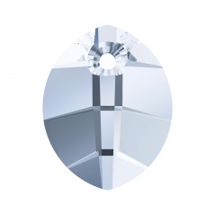 Swarovski 6734 Pure Leaf Pendant 14mm Crystal Blue Shade