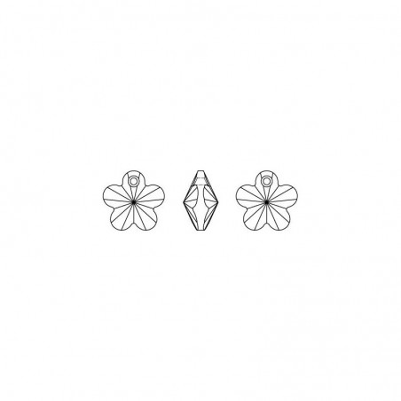 Swarovski 6744 Flower Pendant 12mm Aquamarine