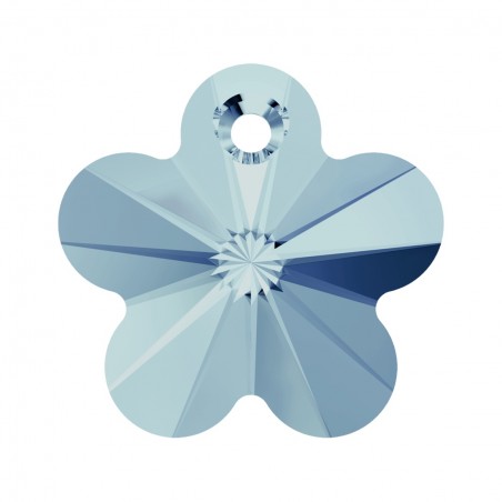 Swarovski 6744 Flower Pendant 12mm Aquamarine