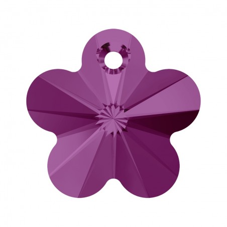 Swarovski 6744 Flower Pendant 14mm Fuchsia