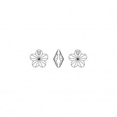 Swarovski 6744 Flower Pendant 14mm Light Siam