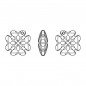 Swarovski 6764 Clover Pendant 19mm Fuchsia