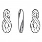 Swarovski 6792 Infinity Pendant 18mm Crystal Paradise Shine