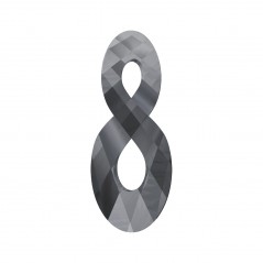 Swarovski 6792 Infinity Pendant 18mm Crystal Silver Night