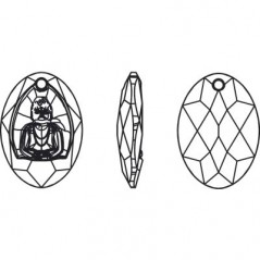 Swarovski 6871 Buddha Pendant 28x19.8mm Crystal Golden Shadow