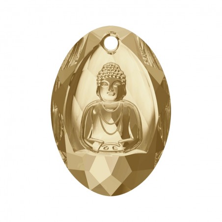 Swarovski 6871 Buddha Pendant 28x19.8mm Crystal Golden Shadow