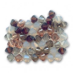 Swarovski 5328 4mm MIX Brown 50ks