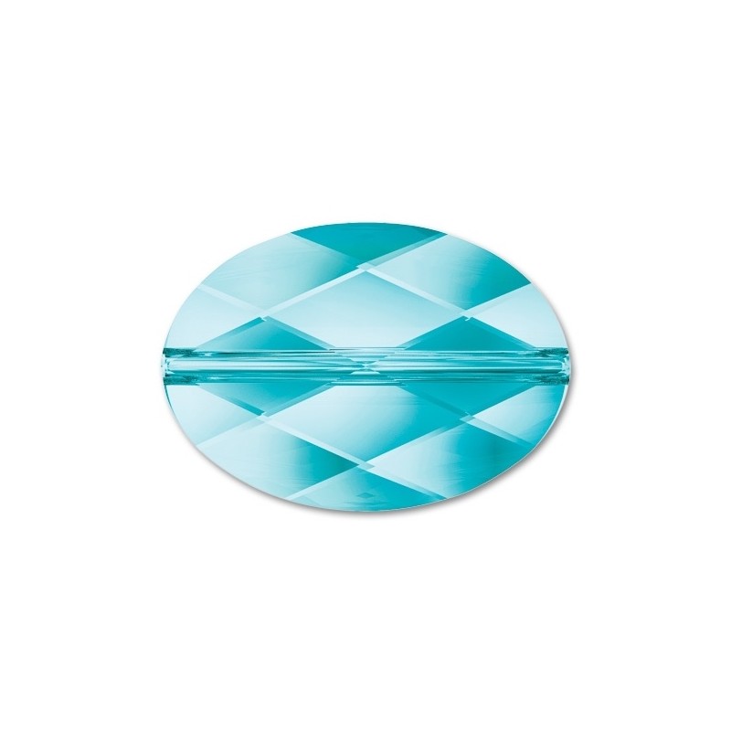 Swarovski 5050 Oval Bead 14x10mm Aquamarine 1ks Swarovski 5050 Oval Bead 14x10mm Aquamarine 1ks