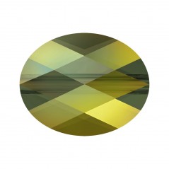 Swarovski 5051 Mini Oval Bead 10x8mm Crystal Iridescent Green 1ks
