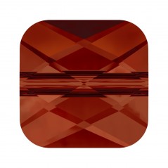 Swarovski 5053 Mini Square Bead 6mm Crystal Red Magma 1ks