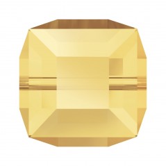 Swarovski 5601 Cube Bead 6mm Crystal Metallic Sunshine 1ks