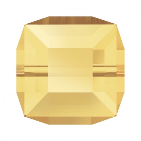 Swarovski 5601 Cube Bead 6mm Crystal Metallic Sunshine 1ks